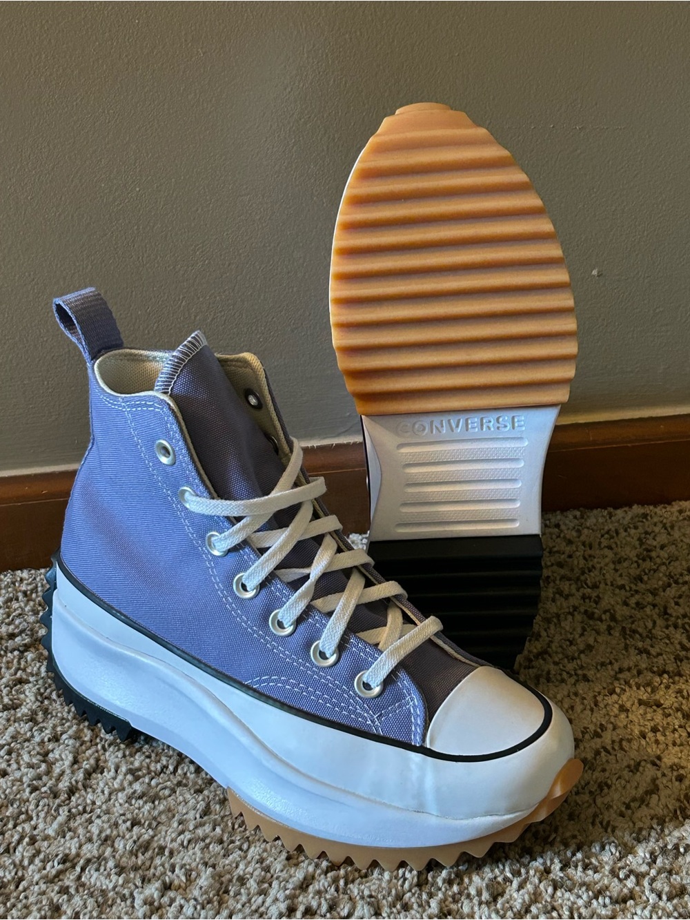 Converse Run Star Hike Platform Slate Lilac Sneakers size 6.5